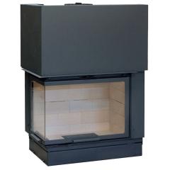Fireplace Axis F 900 left lateral glass