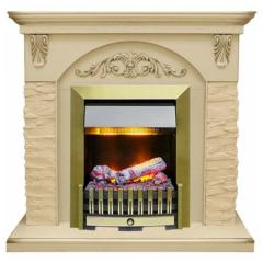 Fireplace Dimplex Bern Danville Antique Brass FB2 сланец/алебастр