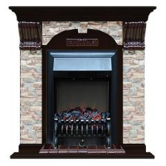 Fireplace Гленрич Fobos BL BR камень-Грот цветной/цвет-Венге