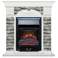 Fireplace Гленрич Magestic BL BR камень-Алтай/цвет-Белый