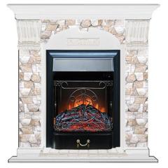 Fireplace Гленрич Magestic BL BR камень-Арбат/цвет-Белый