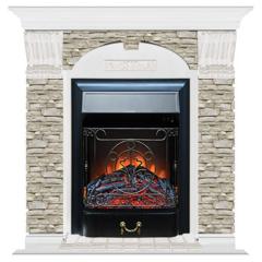 Fireplace Гленрич Magestic BL BR камень-Грот однотонный/цвет-Белый