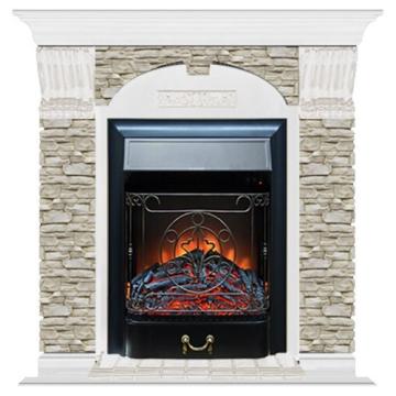Fireplace Гленрич Magestic BL BR камень-Грот однотонный/цвет-Белый 