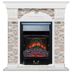 Fireplace Гленрич Magestic BL BR камень-Грот цветной/цвет-Белый