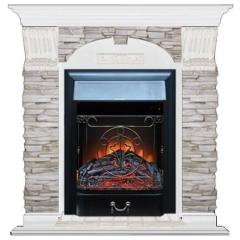 Fireplace Гленрич Magestic BL BR камень-Мисхор/цвет-Белый