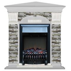 Fireplace Гленрич Fobos BL BR камень-Алтай/цвет-Беленный дуб