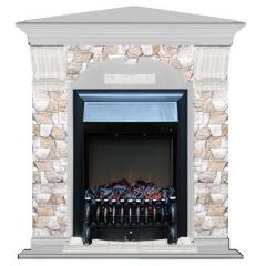 Fireplace Гленрич Fobos BL BR камень-Арбат/цвет-Беленный дуб