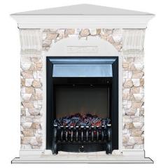 Fireplace Гленрич Fobos BL BR камень-Арбат/цвет-Белый