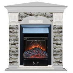 Fireplace Гленрич Magestic BL BR камень-Алтай/цвет-Беленный дуб