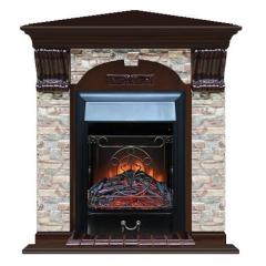 Fireplace Гленрич Magestic BL BR камень-Грот цветной/цвет-Дуб 46