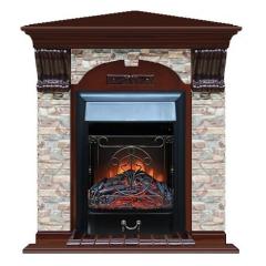 Fireplace Гленрич Magestic BL BR камень-Грот цветной/цвет-Красное дерево