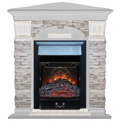 Fireplace Гленрич Magestic BL BR камень-Мисхор/цвет-Беленный дуб