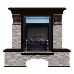 Fireplace Гленрич Бостон К Fobos BL BR камень-Грот цветной/цвет-Венге