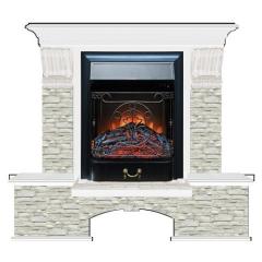 Fireplace Гленрич Бостон К Magestics BL BR камень-Грот однотонный/цвет-Белый