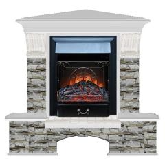Fireplace Гленрич Бостон К Magestic BL BR камень-Алтай/цвет-Беленный дуб