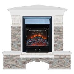 Fireplace Гленрич Бостон К Magestic BL BR камень-Грот цветной/цвет-Белый