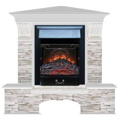 Fireplace Гленрич Бостон К Magestic BL BR камень-Мисхор/цвет-Беленный дуб