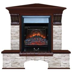Fireplace Гленрич Бостон К Magestic BL BR камень-Мисхор/цвет-Красное дерево