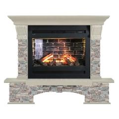 Fireplace Гленрич Бостон Rumba 3D камень-Грот цветной/цвет-Беленный дуб