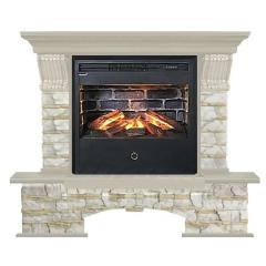 Fireplace Гленрич Бостон Samba 3D камень-Алтай/цвет-Беленный дуб