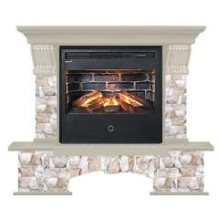 Fireplace Гленрич Бостон Samba 3D камень-Арбат/цвет-Беленный дуб