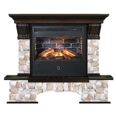 Fireplace Гленрич Бостон Samba 3D камень-Арбат/цвет-Дуб 46