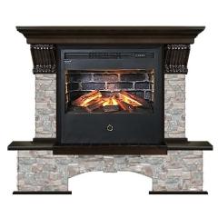 Fireplace Гленрич Бостон Samba 3D камень-Грот цветной/цвет-Дуб 46