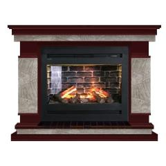 Fireplace Гленрич Лорд Rumba 3D камень-Марсель/цвет-Красное дерево
