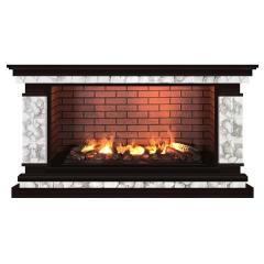 Fireplace Гленрич Лорд Salsa 3D камень-Карелия/цвет-Венге