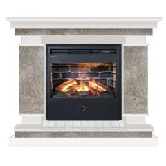 Fireplace Гленрич Лорд Samba 3D камень-Марсель/цвет-Беленный дуб