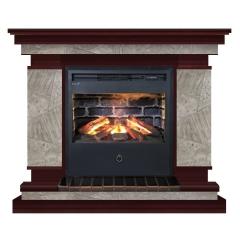Fireplace Гленрич Лорд Samba 3D камень-Марсель/цвет-Красное дерево