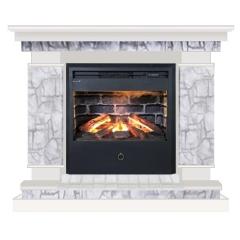 Fireplace Гленрич Лорд Samba 3D камень-Старый город/цвет-Беленный дуб