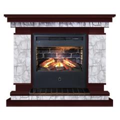 Fireplace Гленрич Лорд Samba 3D камень-Старый город/цвет-Красное дерево