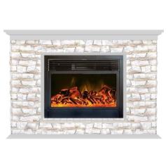 Fireplace Гленрич Пафос 28 New flame камень-Алтай/цвет-Беленный дуб