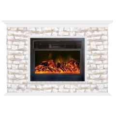 Fireplace Гленрич Пафос 28 New flame камень-Алтай/цвет-Белый