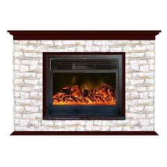 Fireplace Гленрич Пафос 28 New flame камень-Алтай/цвет-Красное дерево