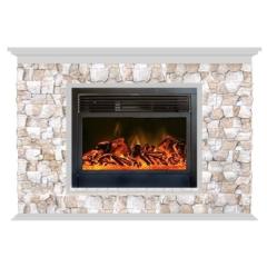 Fireplace Гленрич Пафос 28 New flame камень-Арбат/цвет-Беленный дуб