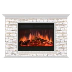 Fireplace Гленрич Пафос 33 Premier S33 камень-Алтай/цвет-Беленный дуб