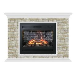 Fireplace Гленрич Пафос Rumba 3D камень-Алтай/цвет-Белый