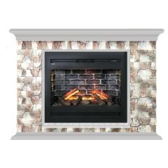 Fireplace Гленрич Пафос Rumba 3D камень-Арбат/цвет-Беленный дуб