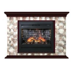Fireplace Гленрич Пафос Rumba 3D камень-Арбат/цвет-Красное дерево
