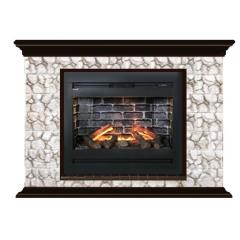 Fireplace Гленрич Пафос Rumba 3D камень-Карелия/цвет-Венге