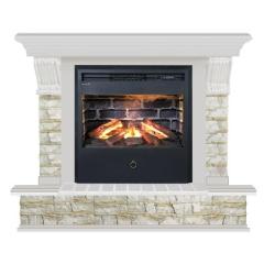 Fireplace Гленрич Панорама Samba 3D камень-Алтай/цвет-Беленный дуб
