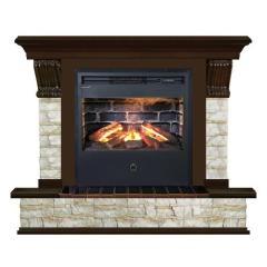 Fireplace Гленрич Панорама Samba 3D камень-Алтай/цвет-Дуб 46