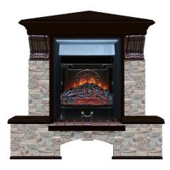 Fireplace Гленрич Бостон К Magestic BL BR камень-Грот цветной/цвет-Венге