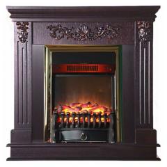 Fireplace Interflame Берта Lux Fobos FX M Brass Тёмный дуб