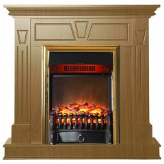 Fireplace Interflame Берта Fobos FX M Brass Средний дуб
