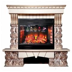 Fireplace Interflame Экстер Кавказ Panoramic 25 с патиной