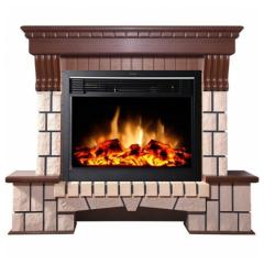 Fireplace Interflame Экстер Jupiter Black Тёмный дуб