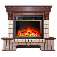 Fireplace Interflame Экстер Jupiter Brass Тёмный дуб